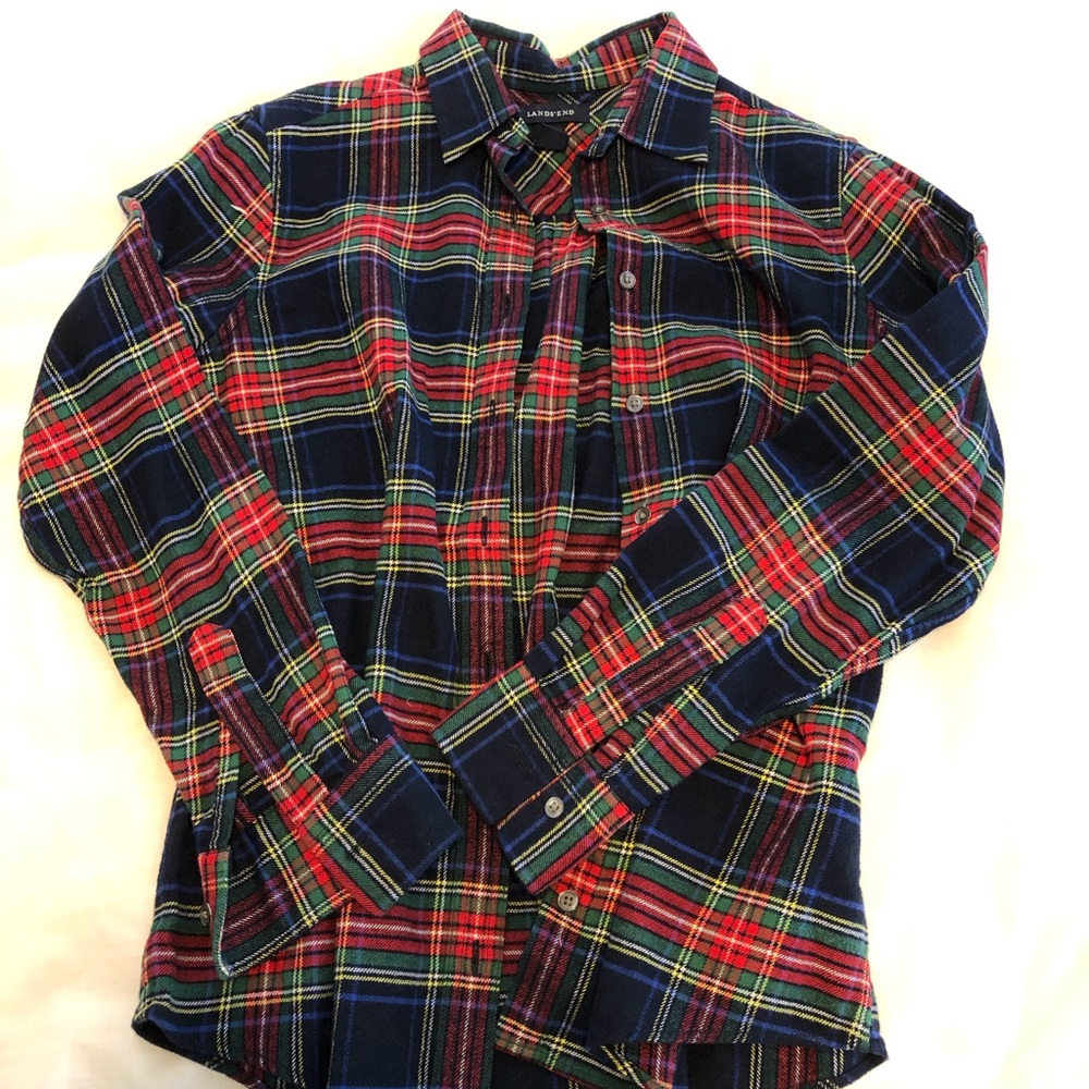 Land’s End flannel button-up